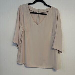 RACHEL Rachel Roy Soft Beige V-Neck Blouse